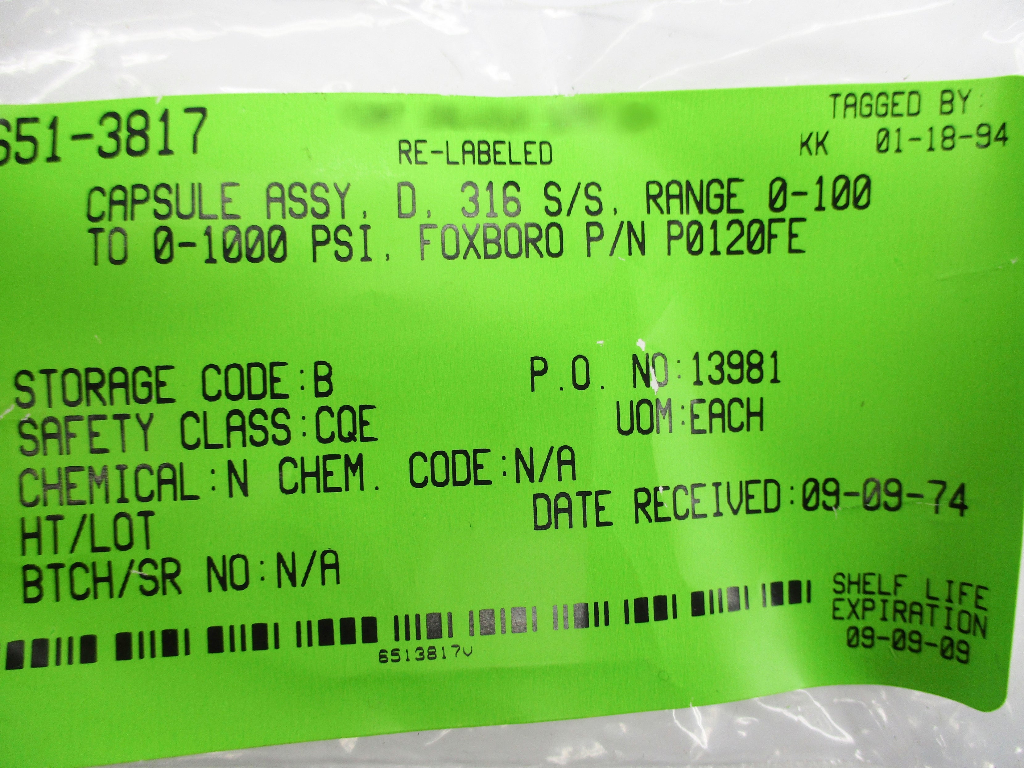 FOXBORO P0120FE NSNP