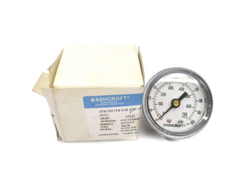 ASHCROFT 20W1001TH01BXUC100#-AGN 100PSI 2" NSMP