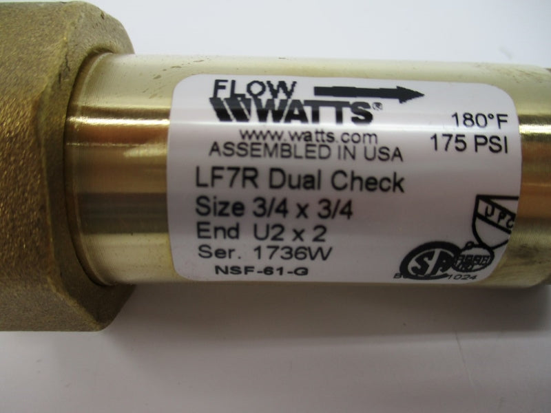 WATTS LF7RU2-2 175PSI 180'F 3/4" X 3/4" NSMP