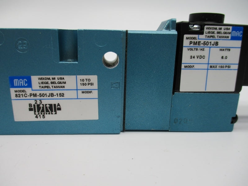 MAC 821C-PM-501JB-152 24VDC 10-150PSI NSMP