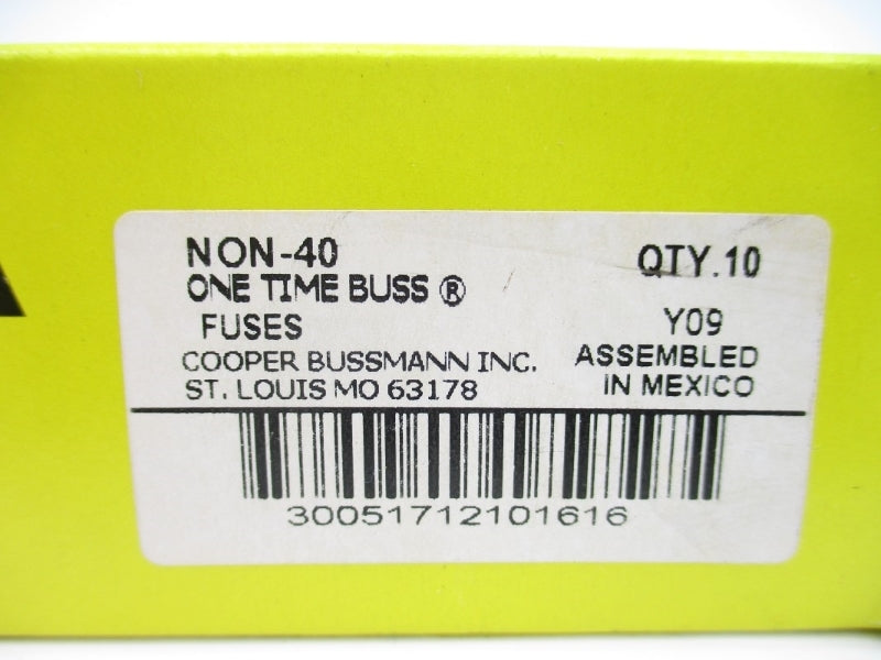 BUSSMANN NON-40 250VAC 40A (PKG OF 10) NSMP