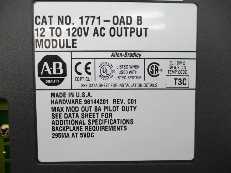 ALLEN BRADLEY 1771-OAD SER. B 12-120VAC NSMP