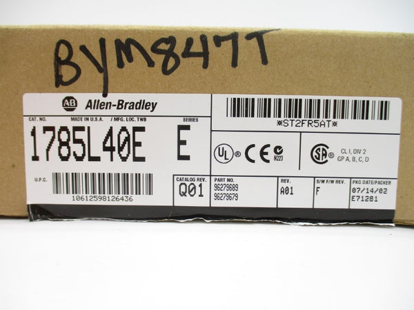 ALLEN BRADLEY 1785-L40E SER. E F/W F NSMP
