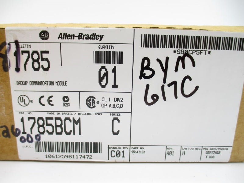 ALLEN BRADLEY 1785-BCM SER. C F/W H 5VDC 1.0A NSMP