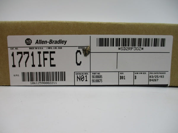ALLEN BRADLEY 1771-IFE SER. C F/W B DATE: 2003 NSFS