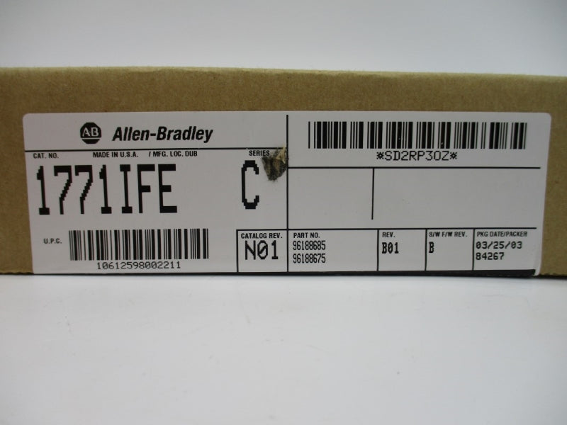 ALLEN BRADLEY 1771-IFE SER. C F/W B DATE: 2003 NSFS