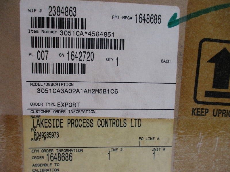 ROSEMOUNT 3051CA3A02A1AH2M5B1C6 10.5-42.4VDC 0-800PSI NSMP