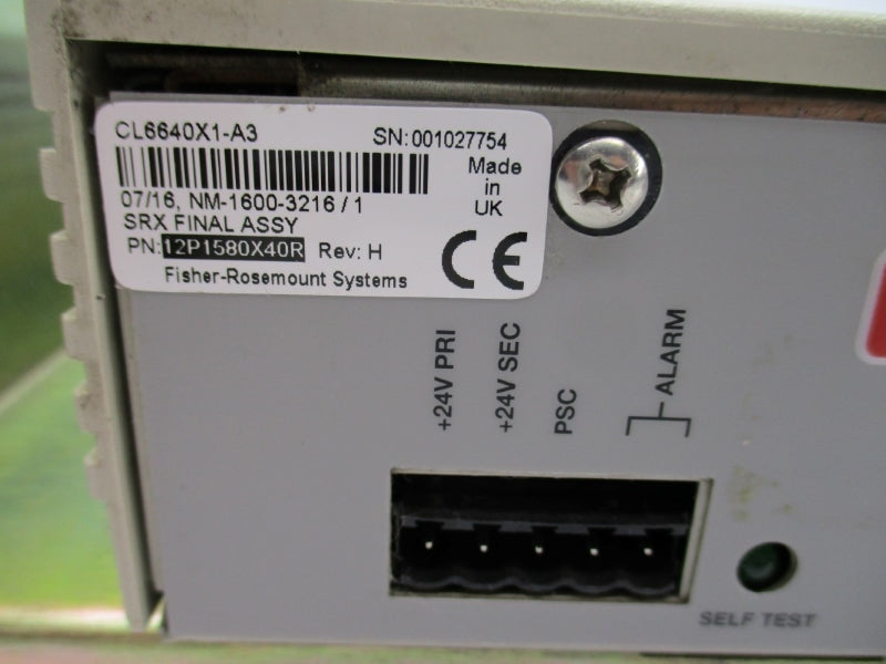 FISHER ROSEMOUNT CL6640X1-A3 12P1580X40R 21-29VDC 1.6A UNMP