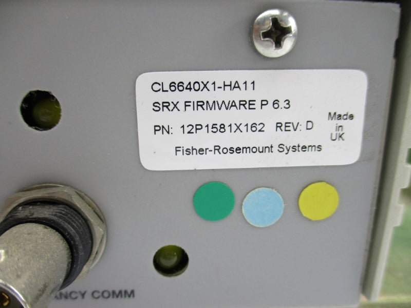 FISHER ROSEMOUNT CL6640X1-A3 12P1580X40R 21-29VDC 1.6A UNMP