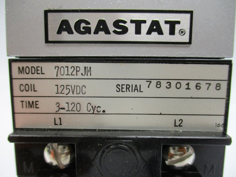 AGASTAT 7012PJM 125VDC 15A 3-120M NSNP