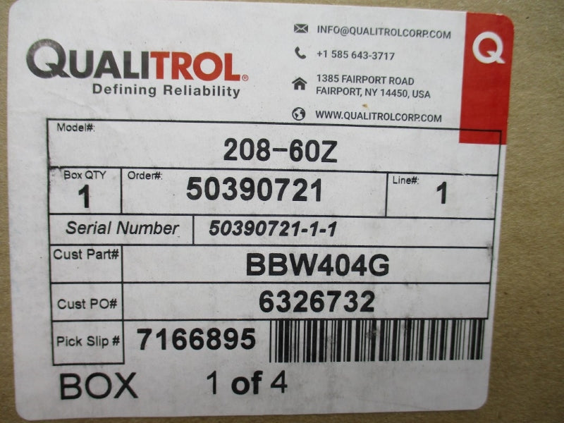 QUALITROL 208-60Z 50390721-1-1 8PSI NSMP