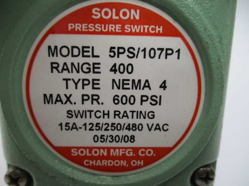 SOLON 5PS/107P1 480VAC 15A 600PSI NSNP