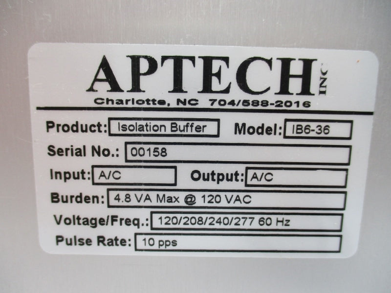 APTECH IB6-36 120VAC 10PPS NSNP