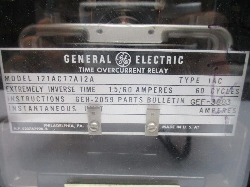 GENERAL ELECTRIC 121AC77A12A 1.5/6.0A UNMP
