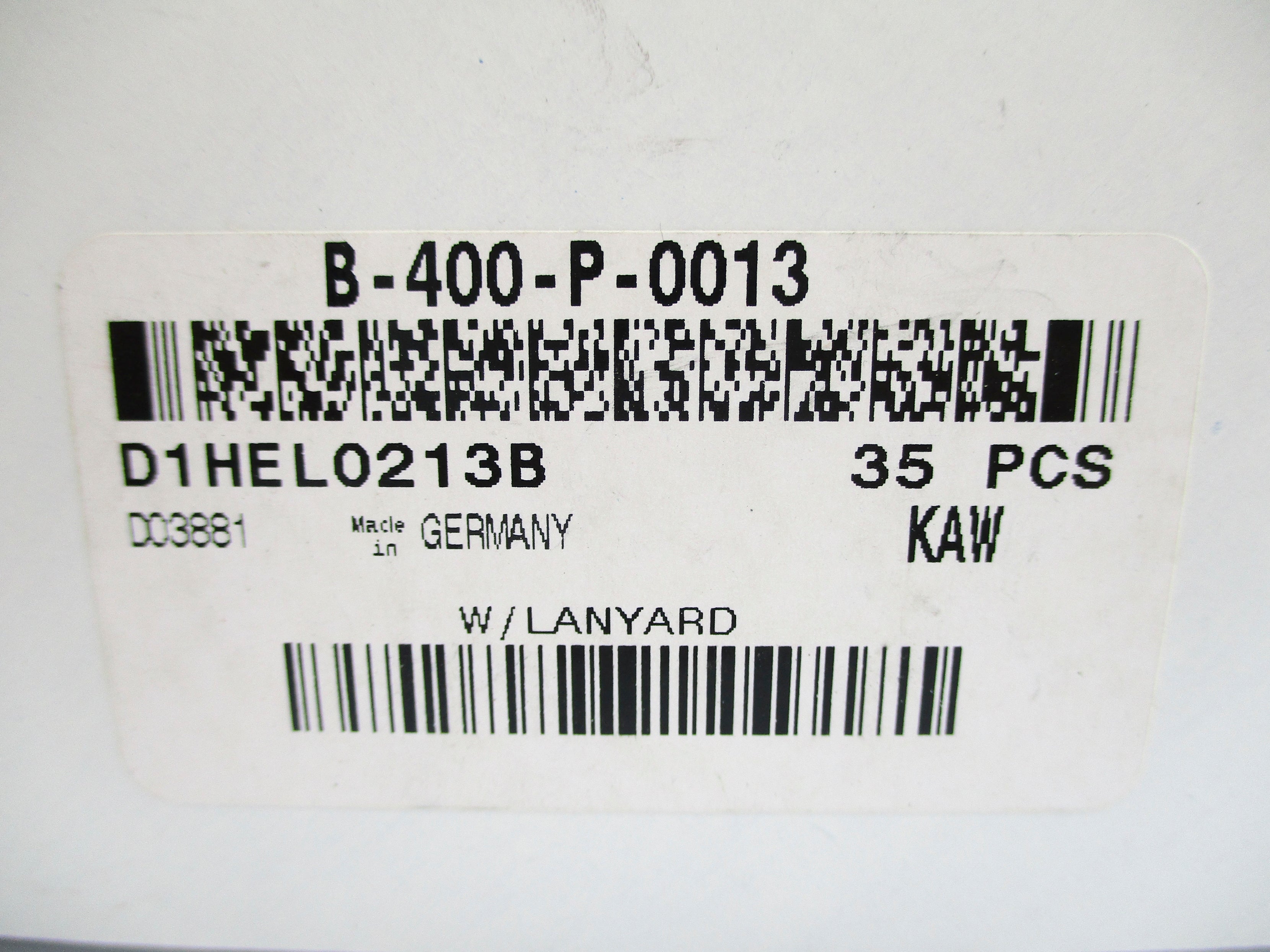 SWAGELOK B-400-P-0013 (PKG OF 35) NSMP