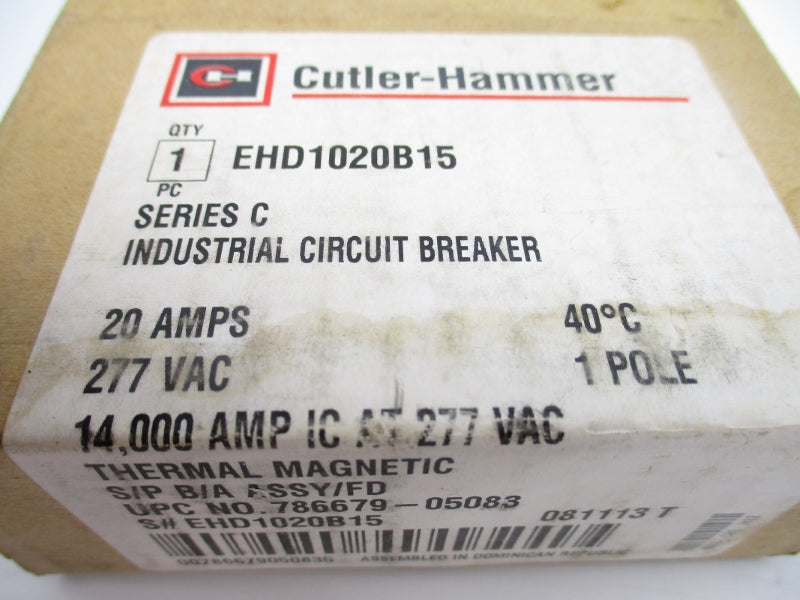 CUTLER HAMMER EHD1020B15 SER. C 277VAC 20A NSMP