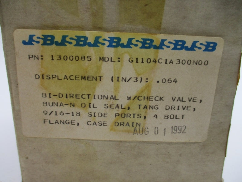 JOHN S. BARNES 1300085 G1104C1A300N00 NSMP