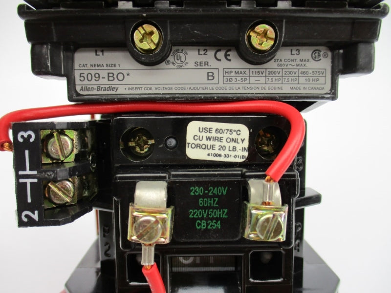 ALLEN BRADLEY 509-BOA SER. B 220/230-240V 27A (BR/WH) NSMP