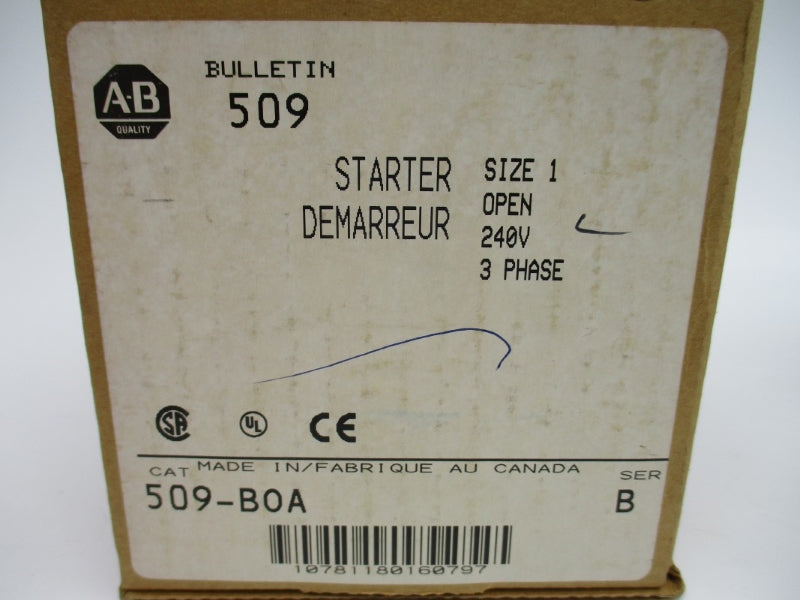 ALLEN BRADLEY 509-BOA SER. B 220/230-240V 27A (BR/WH) NSMP