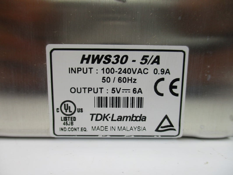 TDK LAMBDA HWS30-5/A 100-240VAC 0.9A NSMP