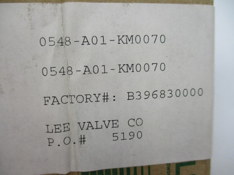KUNKLE VALVE 0548-A01-KM0070 70PSI 1/4" NSMP