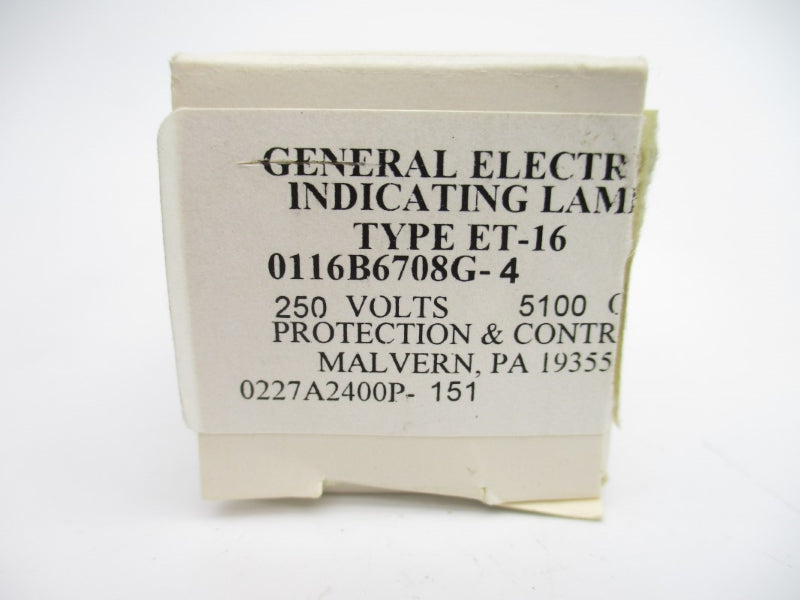 GENERAL ELECTRIC ET-16 0116B6708G-4 250V NSMP