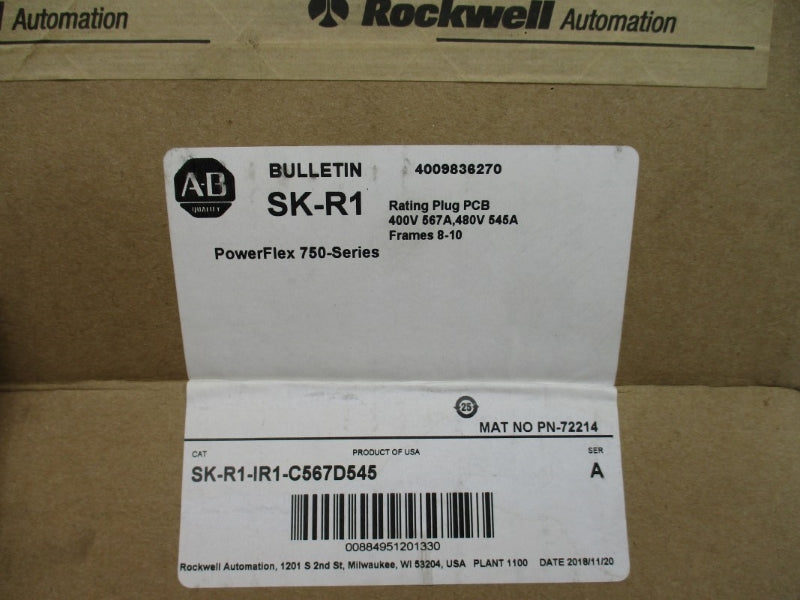 ALLEN BRADLEY SK-R1-IR1-C567D545 SER. A 480V 567A NSMP
