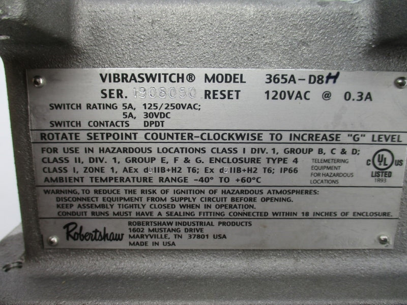 SCHNEIDER ELECTRIC 365AD8H 120VAC 0.3A NSMP