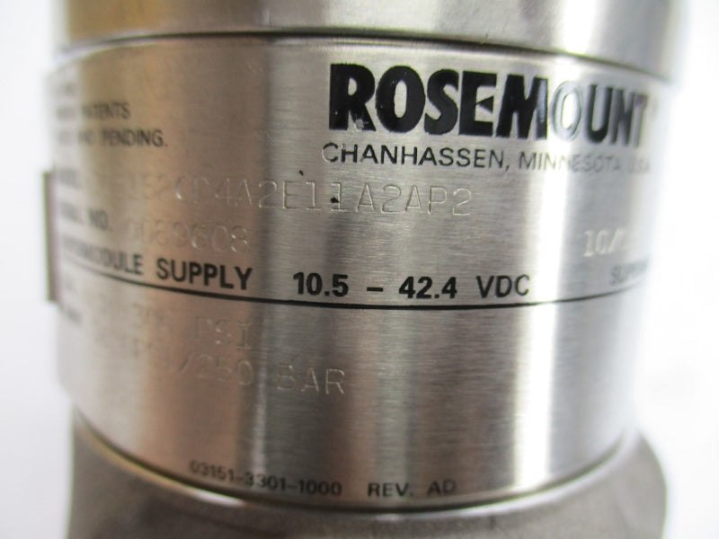 ROSEMOUNT 3051S2CD4A2E11A2AP2 10.5-42.4VDC 0-300PSI NSMP