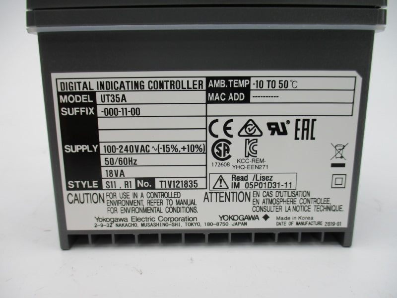 YOKOGAWA UT35A-000-11-00 100-240VAC NSMP