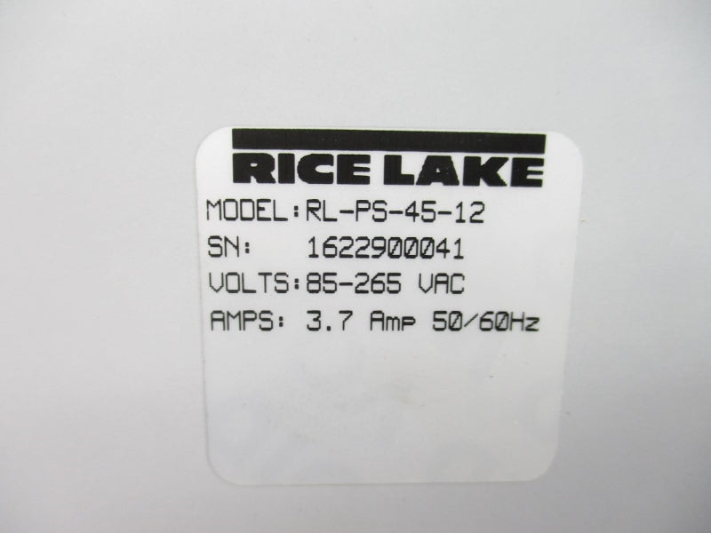 RICE LAKE RL-PS-45-12 85-265VAC 3.7A NSNP