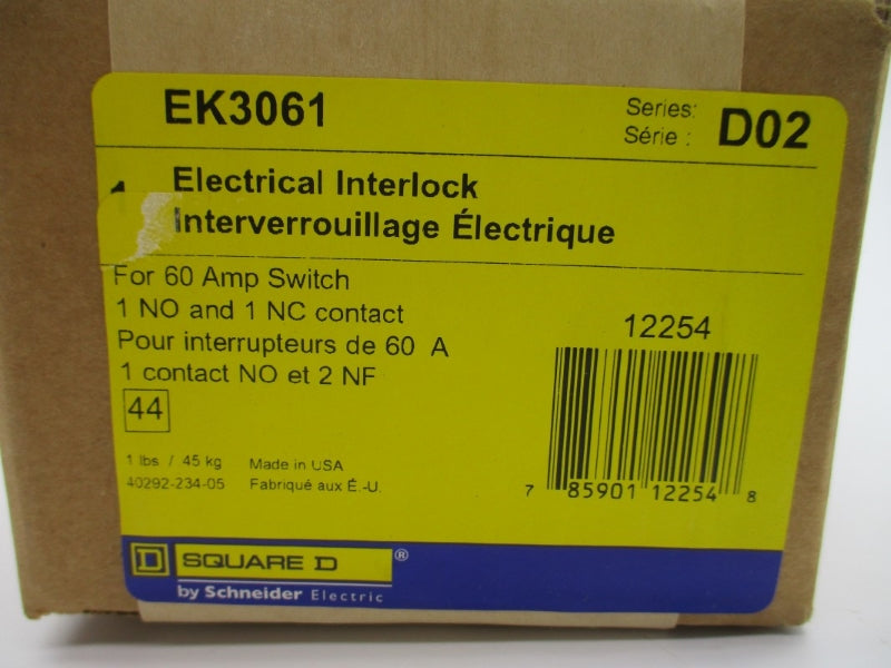 SQUARE D EK3061 SER. D02 60A NSFS