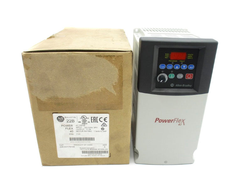 ALLEN BRADLEY 22B-D017N104 SER. A F/W 7.01 342-528V 18.4A NSMP
