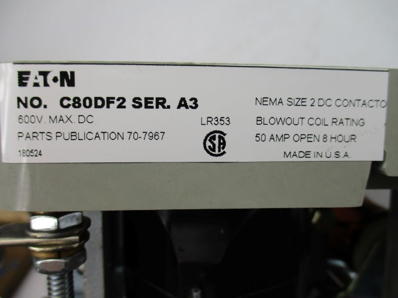 EATON C80DF211B30 600VDC 50A NSMP