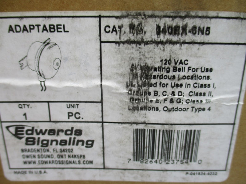 EDWARDS SIGNALING 340EX-6N5 120VAC .041A NSMP