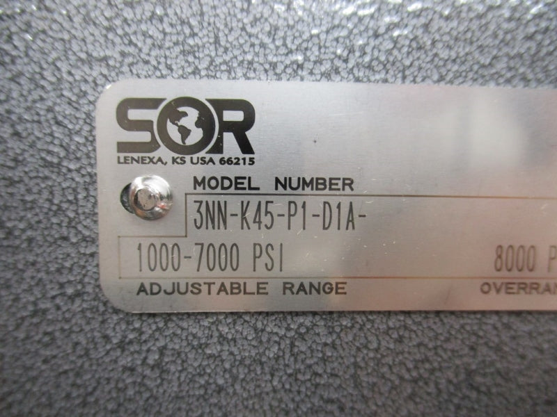 SOR 3NN-K45-P1-D1A 1000-7000PSI NSNP