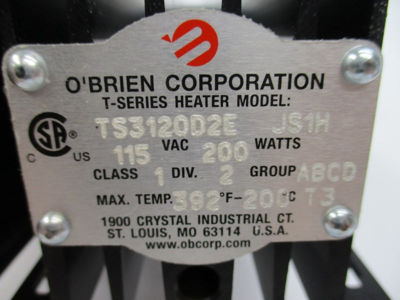 O'BRIEN TS3120D2E 115VAC 392'F-200'C NSNP