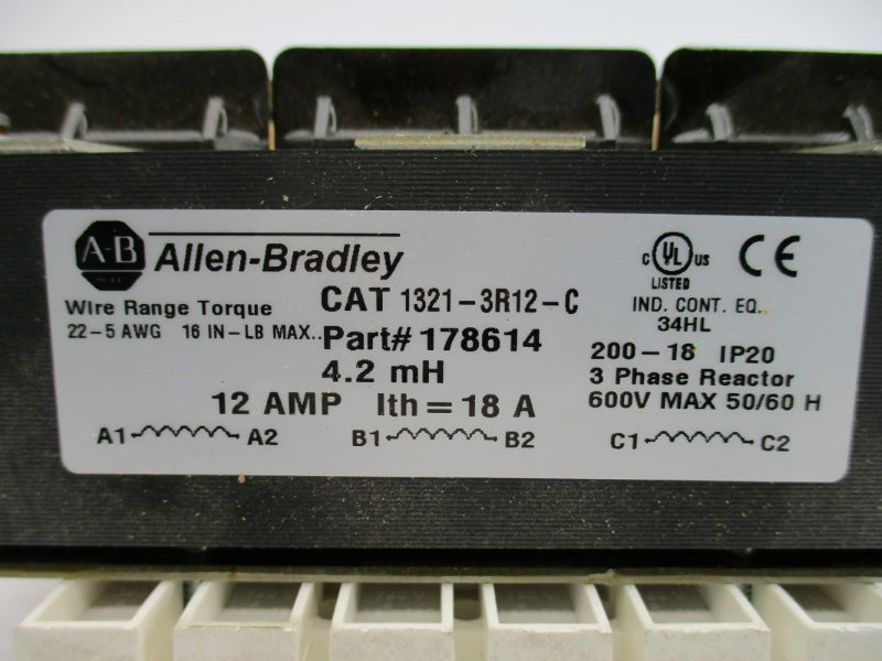 ALLEN BRADLEY 1321-3R12-C SER. A 600V 18A NSMP