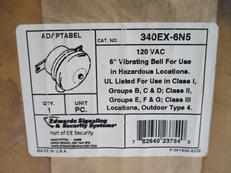 EDWARDS SIGNALING 340EX-6N5 120VAC 6" NSFS