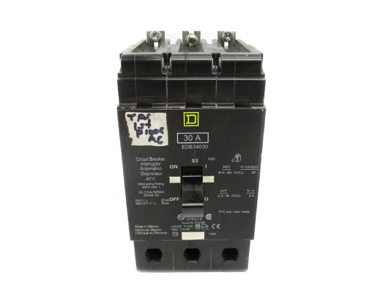 SQUARE D EDB34030 SER. 3 277V 30A NSNP