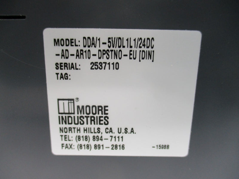MOORE INDUSTRIES DDA/1-5V/DL1L1/24DC-AD-AR10-DPSTN0-EU(DIN) 240VAC 5A NSNP