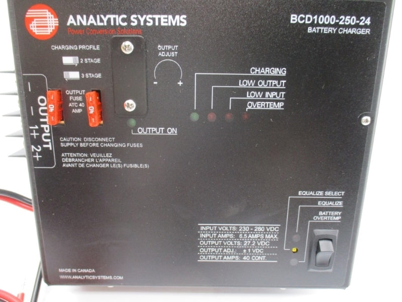 ANALYTIC SYSTEMS BCD1000-250-24 230-280VDC 6.5A NSMP