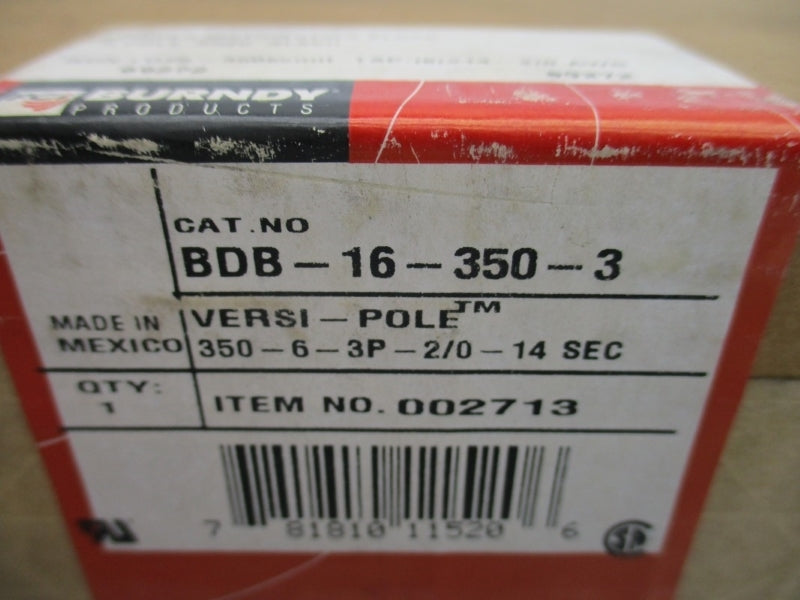BURNDY BDB-16-350-3 600V (AS PICTURED) NSMP