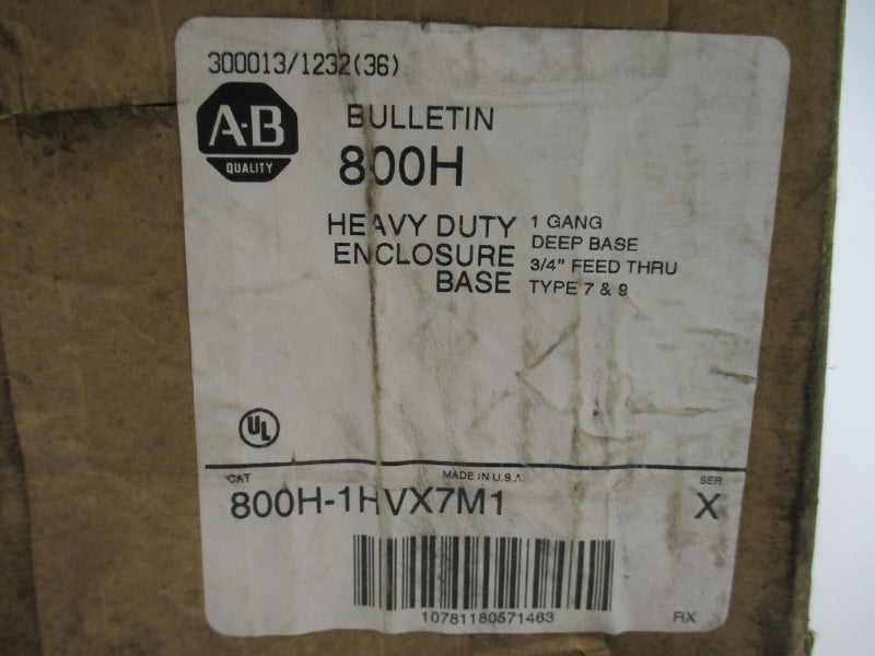 ALLEN BRADLEY 800H-1HVX7M1 SER. X 3/4" (BR/WH) NSFS