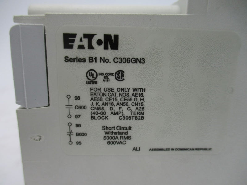 EATON C306GN3 SER. B1 600VAC 75A NSMP
