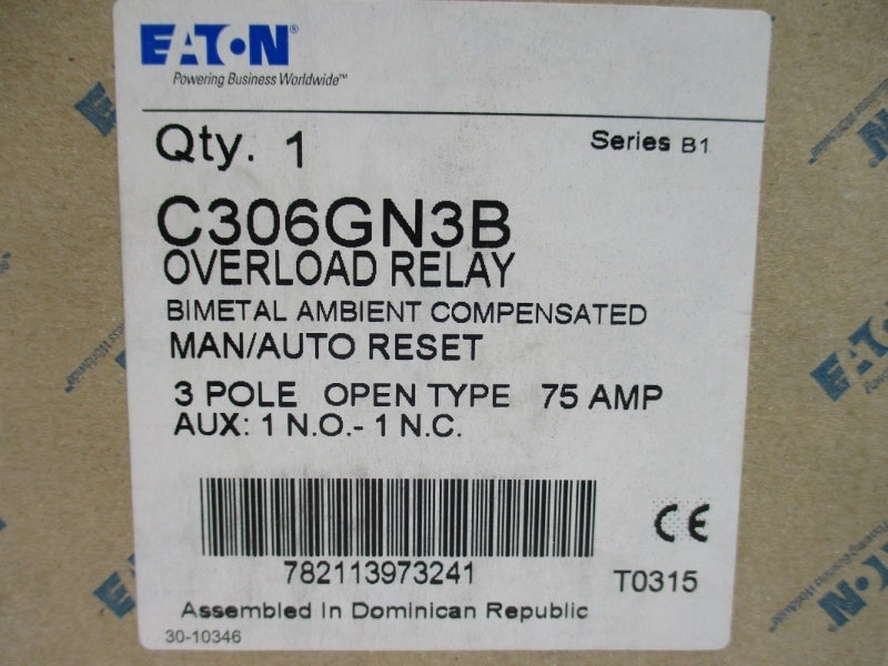 EATON C306GN3 SER. B1 600VAC 75A NSMP