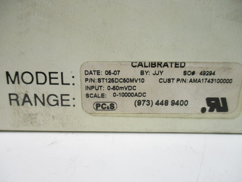 PC&S ST125DC50MV10 0-10000ADC NSMP