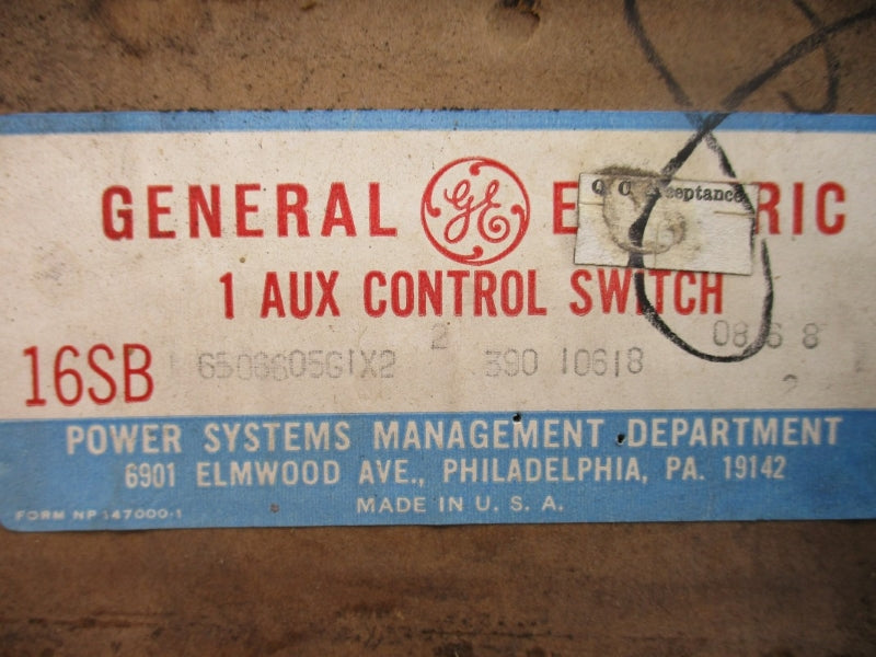 GENERAL ELECTRIC 16SB 6506605G1X2 NSFS