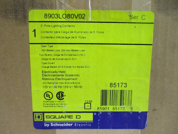 SQUARE D 8903LO80V02 SER. C 110/120V 20A NSMP