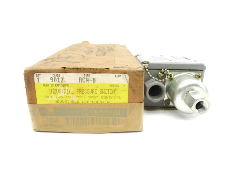 SQUARE D 9012ACW-9 SER. B 600VAC 15A 10-265PSI NSMP
